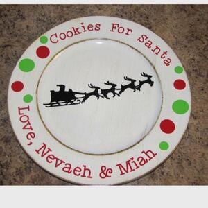 Cookies for Santa charger plate.